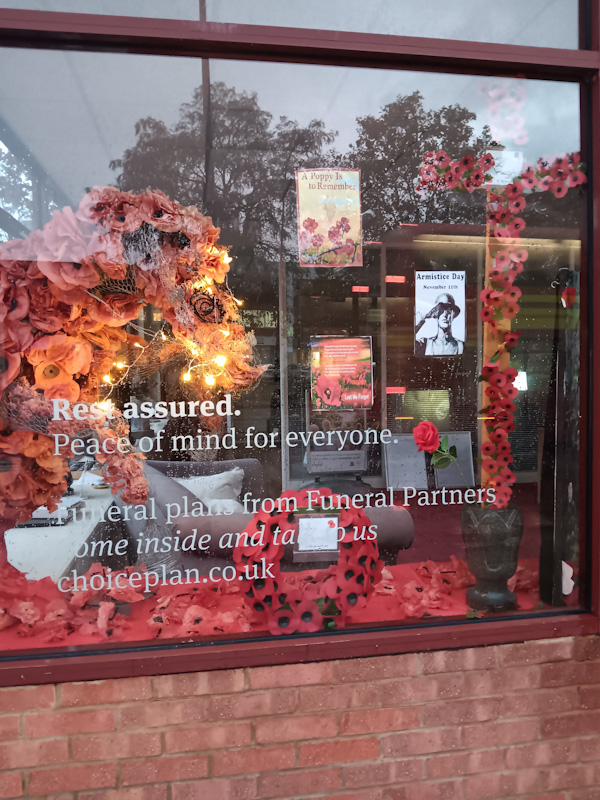 Remembrance window display